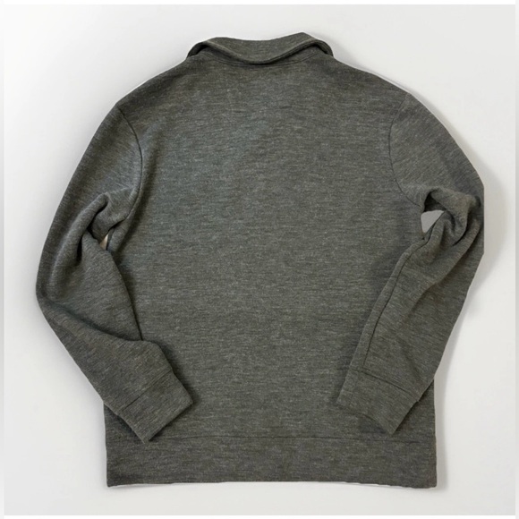 Banana Republic Men's Sz Med. Preppy Casual Charcoal Button Shawl Collar Sweater - Picture 3 of 9